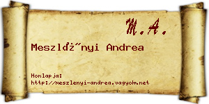 Meszlényi Andrea névjegykártya