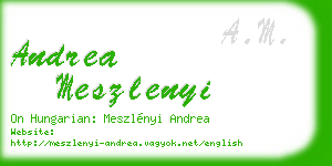 andrea meszlenyi business card